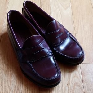 GH BASS Logan Penny Loafers Sz 7D BURGUNDY MINT